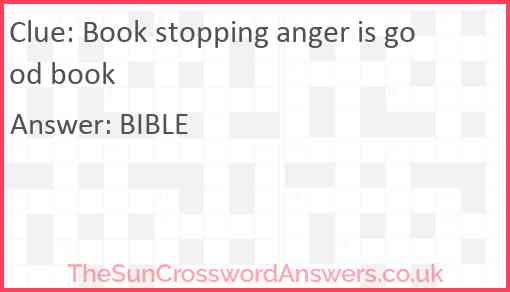 Book stopping anger is good book Answer
