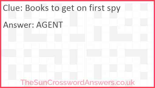 Books to get on first spy Answer