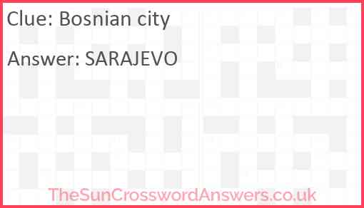 Bosnian city Answer