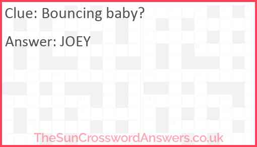 Bouncing baby? Answer