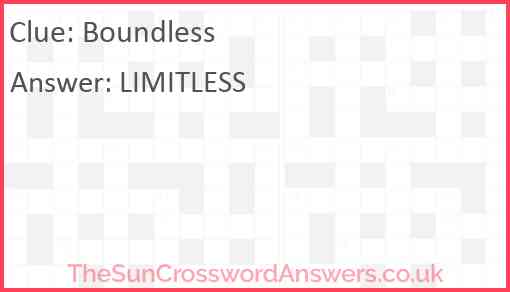 Boundless Answer