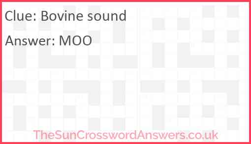 Bovine sound Answer