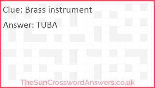 Brass instrument Answer