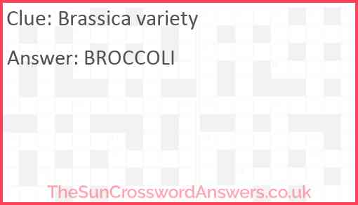 Brassica variety Answer