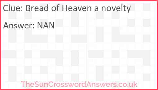 Bread of Heaven a novelty Answer