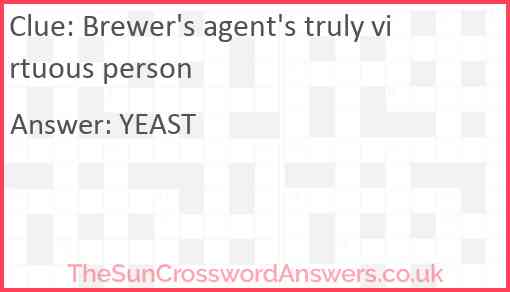 Brewer's agent's truly virtuous person Answer