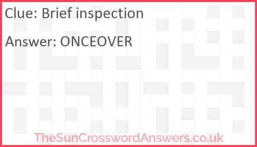 Brief inspection Answer