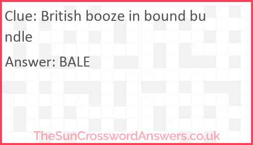 British booze in bound bundle Answer