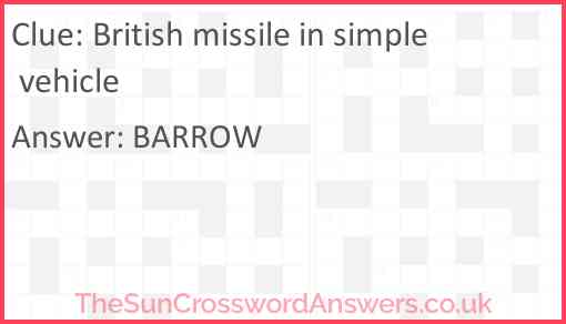 British missile in simple vehicle Answer