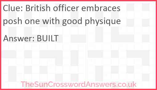 British officer embraces posh one with good physique Answer