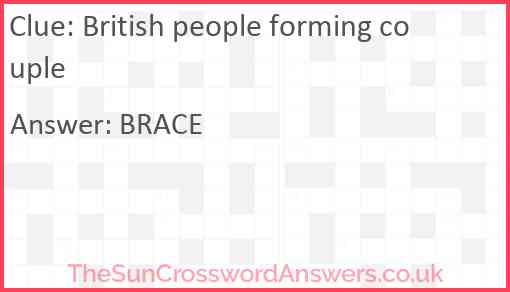 British people forming couple Answer