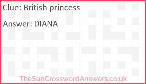 British princess Answer