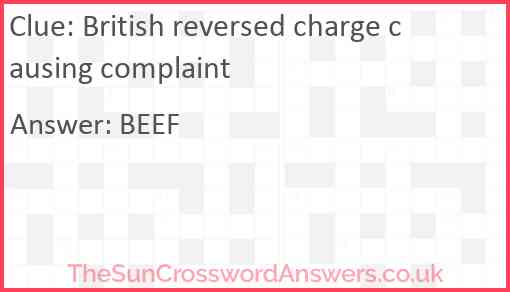 British reversed charge causing complaint Answer