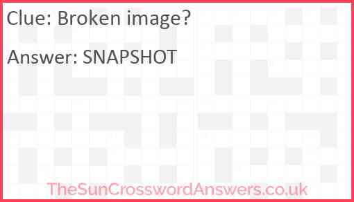 Broken image? Answer
