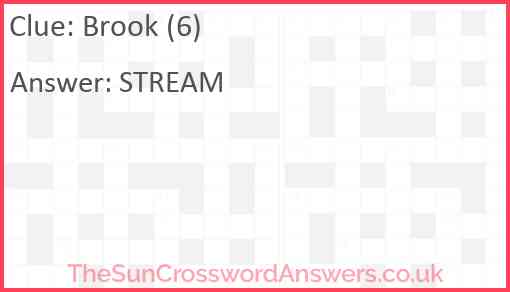 Brook (6) Answer