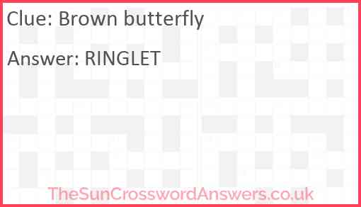 Brown butterfly Answer