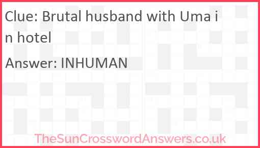 Brutal husband with Uma in hotel Answer