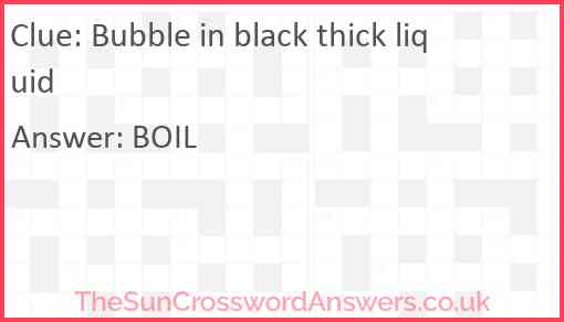 Bubble in black thick liquid Answer