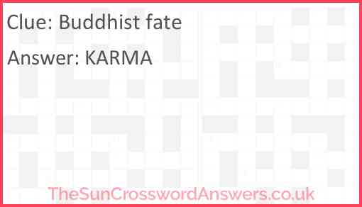 Buddhist fate Answer