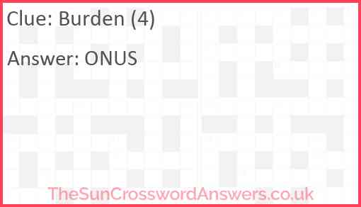 Burden (4) Answer