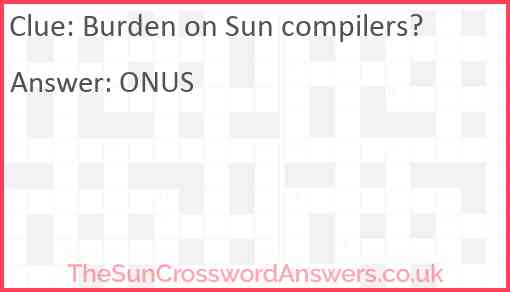 Burden on Sun compilers? Answer