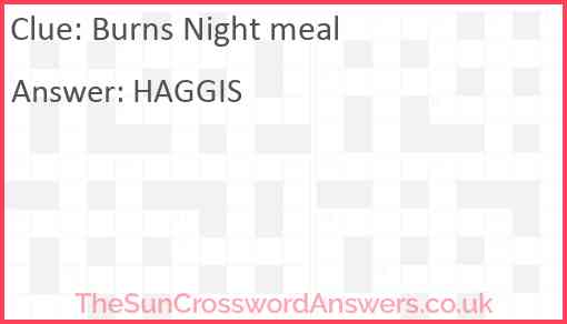 Burns Night meal Answer