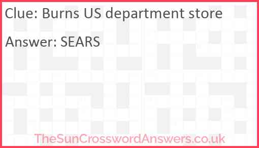 Burns US department store Answer