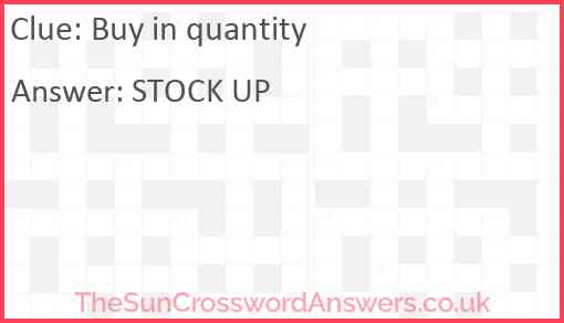 Buy in quantity Answer