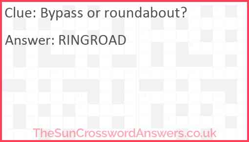 Bypass or roundabout? Answer