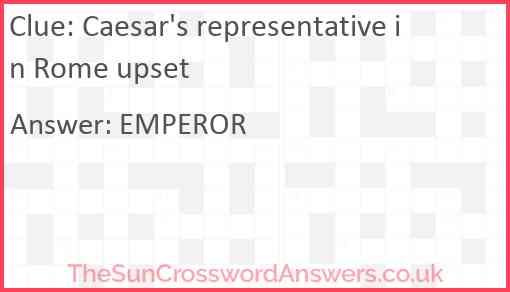 Caesar's representative in Rome upset Answer