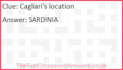 Cagliari's location Answer