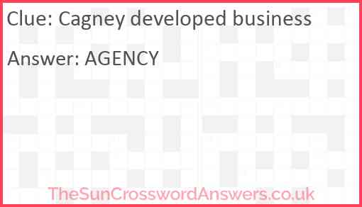Cagney developed business Answer
