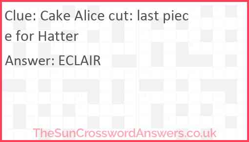 Cake Alice cut: last piece for Hatter Answer