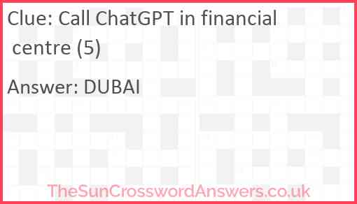 Call ChatGPT in financial centre (5) Answer