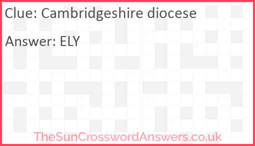 Cambridgeshire diocese Answer