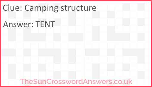 Camping structure Answer