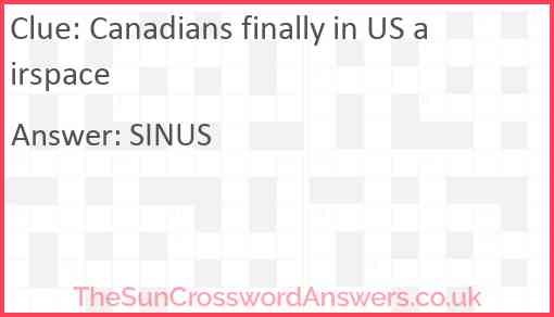 Canadians finally in US airspace Answer