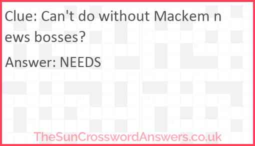 Can't do without Mackem news bosses? Answer