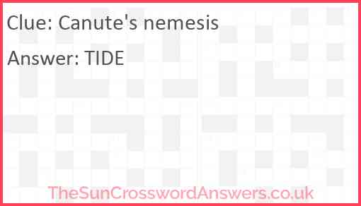 Canute's nemesis Answer