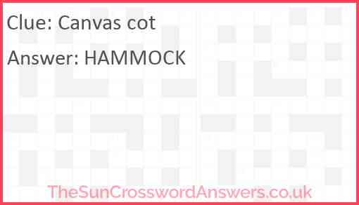 Canvas cot Answer