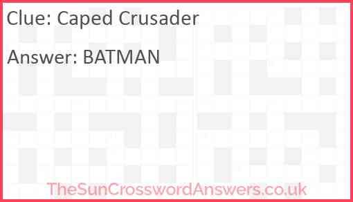 Caped Crusader Answer