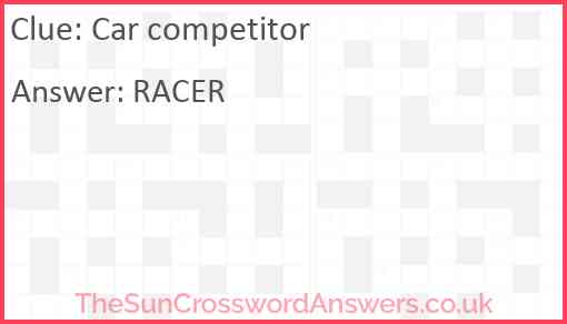 Car competitor Answer
