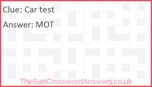 Car test Answer