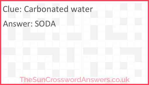 Carbonated water Answer