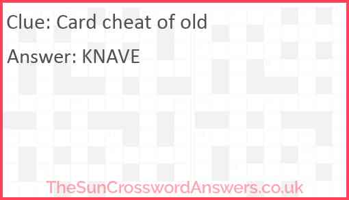 Card cheat of old Answer