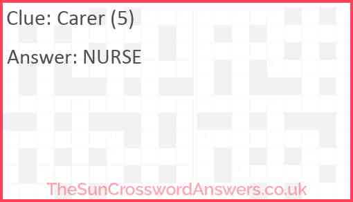 Carer (5) Answer