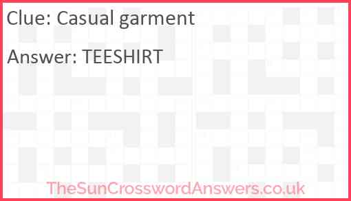 Casual garment Answer