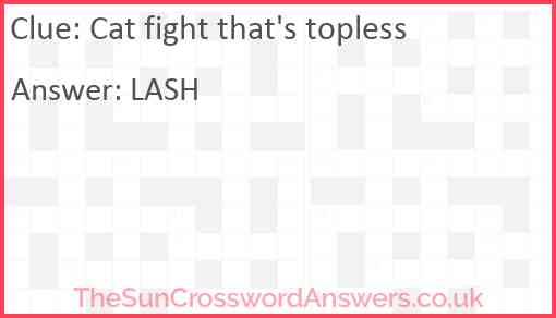 Cat fight that's topless Answer