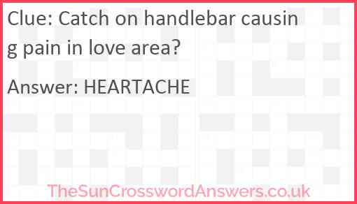 Catch on handlebar causing pain in love area? Answer