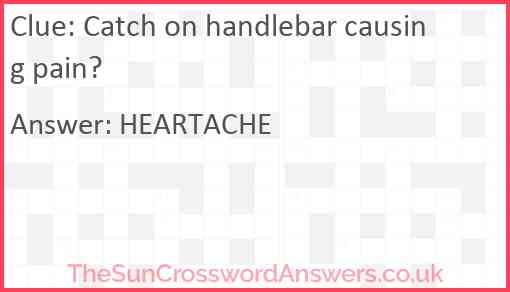 Catch on handlebar causing pain? Answer